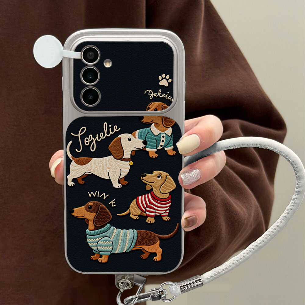 Camera Wrist Strap - Custodia per telefono in pelle Lychee
