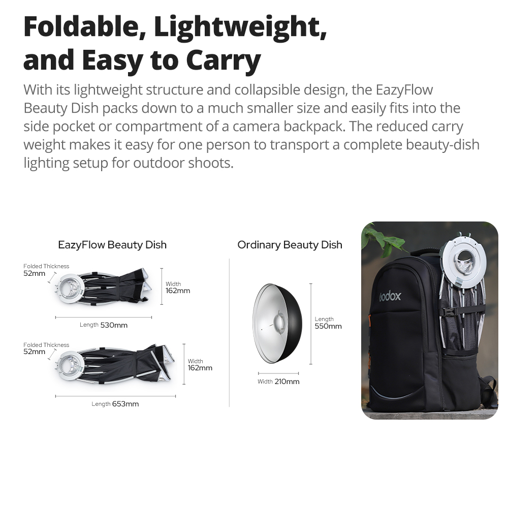 Nuovo Godox EazyFlow Beauty Di - Photography Umbrella recensione e prezzo